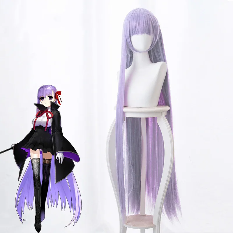 FGO Fate Grand Order Matou Sakura фиолетовый 120 см длинный прямой косплей термостойкие