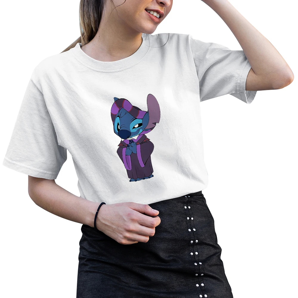 

Stitch Cosplay Anime T-Shirt Women's Comfy Clothes Tie Dye Disney Grunge Aesthetic Goth Jacket T Shirt прикольньная Russia Trend