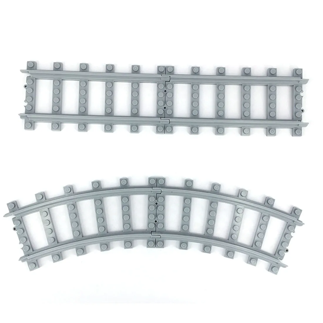 

(Customized)20/50/100Pcs Train Curved Track DIY Construction Toys Small Particles Building Blocks Bricks Parts