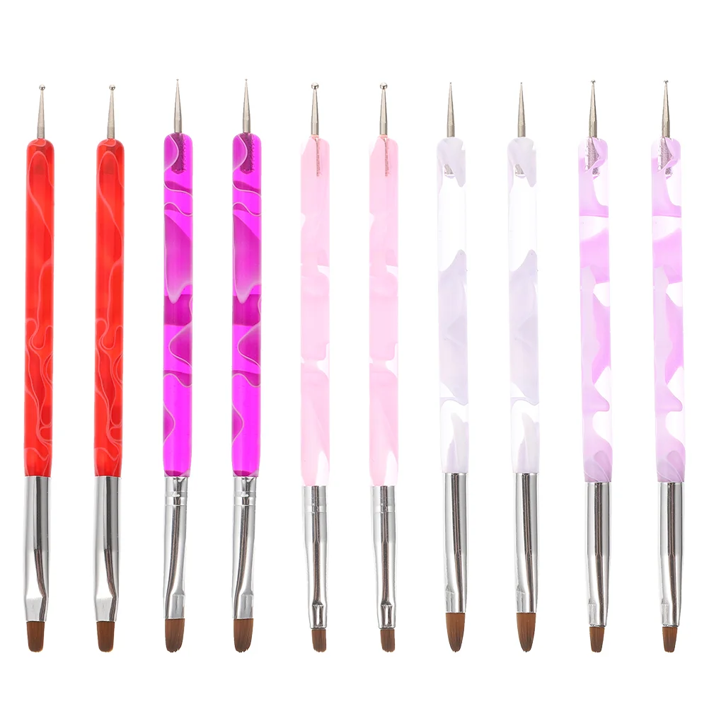 

10Pcs Professional Manicure Using Tool Pen Brush Double-ended Nail Art Pen