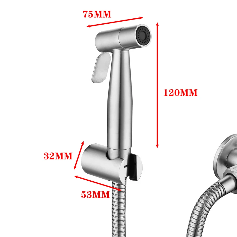 

Portable Diaper Bidet Handheld Toilet Bidet Sprayer Stainless Steel Bathroom Hand Bidet Shower Hand Spray Head Self Cleaning