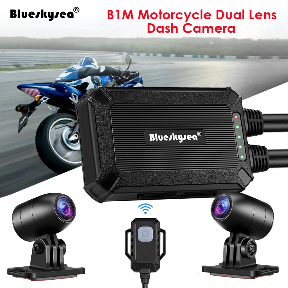 Blueskysea B1M мотоциклетная WiFi камера с двумя видеорегистраторами HD 1080P Sony IMX 323 12 Мбит/с