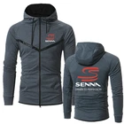 Весна Осень Новое поступление мужские топы SENNA с принтом логотипа мужские s на молнии тонкая толстовка с капюшоном настраиваемый логотип мужские темперы мужские пальто