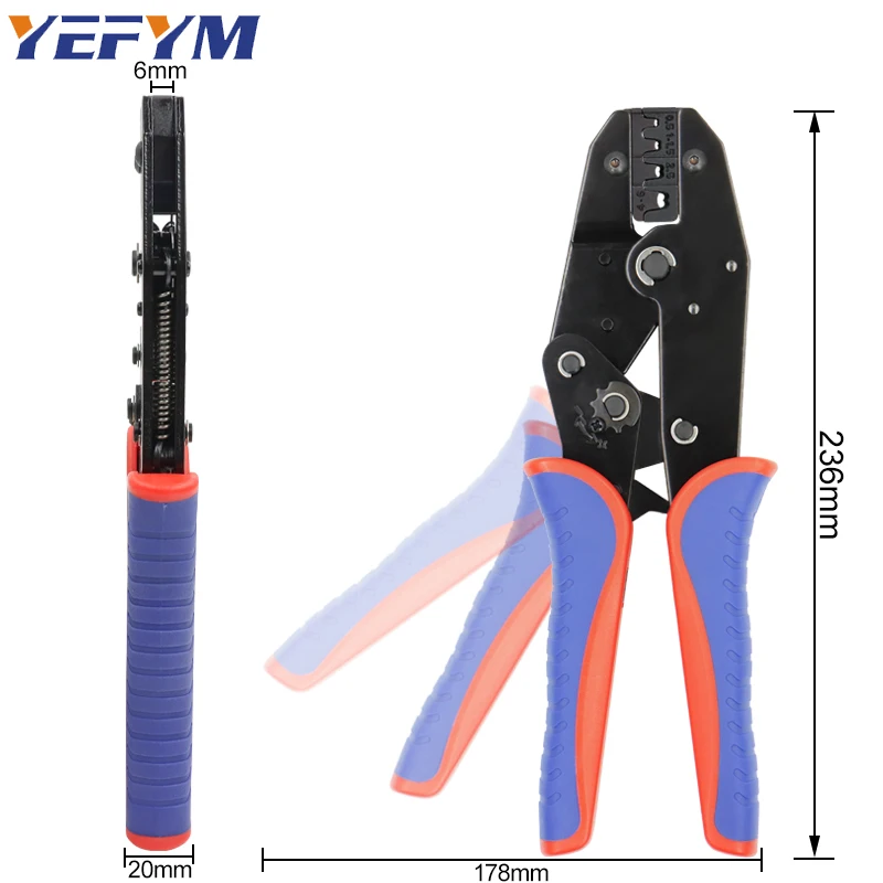 YF-04B Crimping Pliers plug/tube/Insulated/coaxial terminal Terminals Kit Multi Functional YEFYM Clamp Cable Tools | Инструменты
