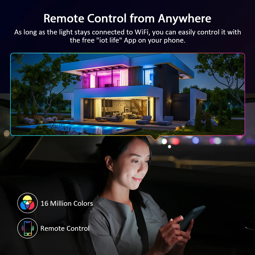 Светодиодная ленсветильник с поддержкой Wi-Fi 6-30 м SMD5050 |