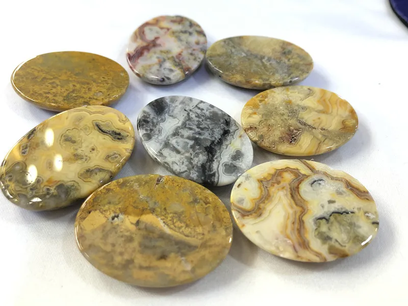 

Natural Crazylace agate CABS precious gemstone cabochon loose bead 30*40mm oval for jewelry making 10pcs/lot free shipping