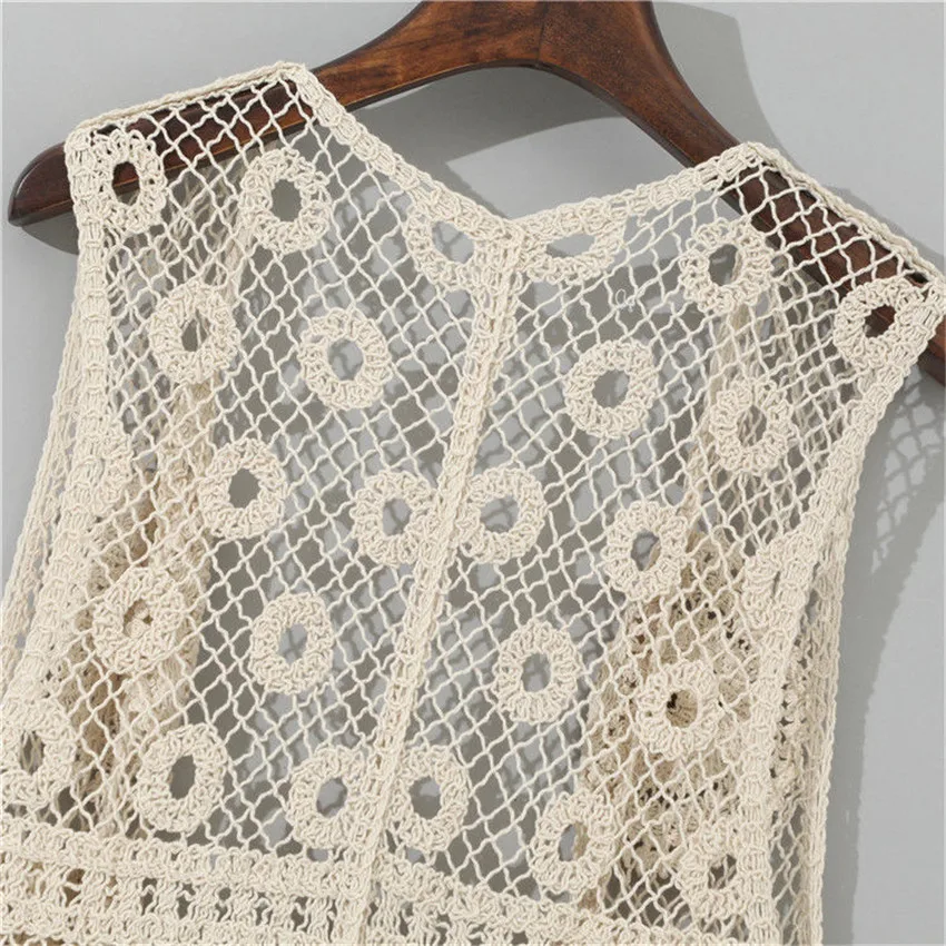 Женский вязаный кардиган в стиле бохо