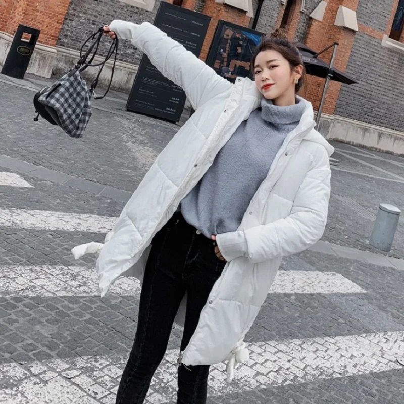 

Casaco feminino neve inverno 2020 winter new female long parka woman Korean fashion jacket slim slimming hooded down cotton wome
