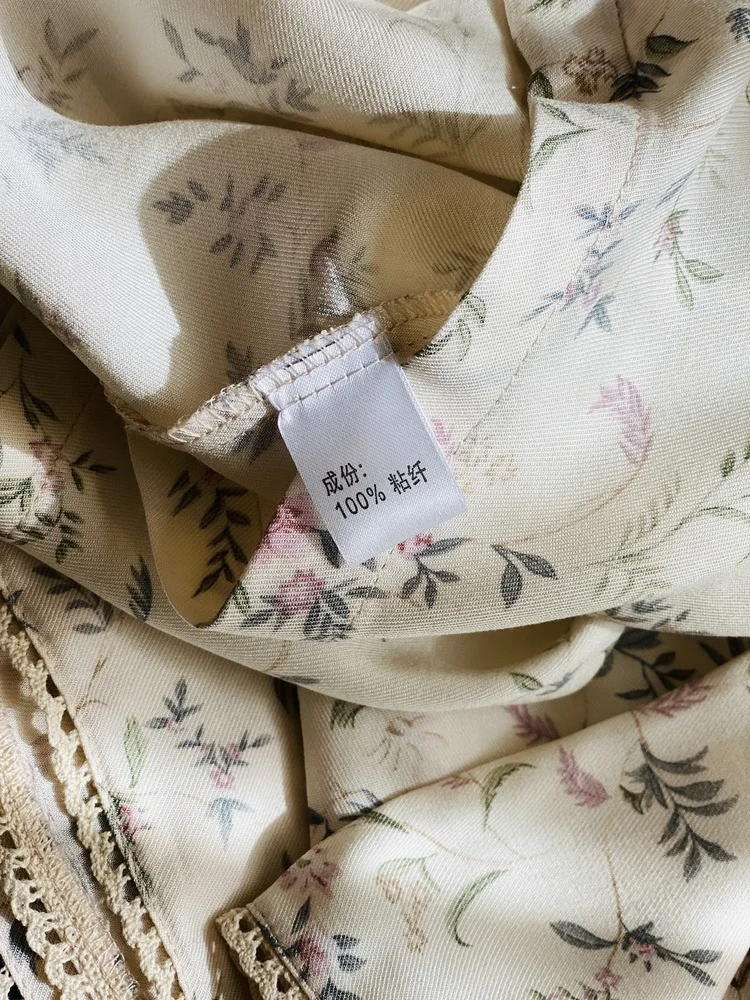 

Spring Autumn Cotton Silk Leaflet Rose Floral Print Long-sleeved Trousers Pajamas Set Two-piece Women's Home Pyjama Ensembles