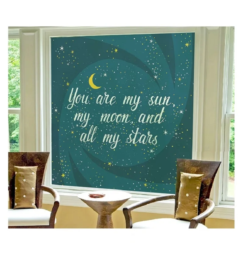 Статическая липкая оконная пленка Индивидуальный размер мультяшная свежая