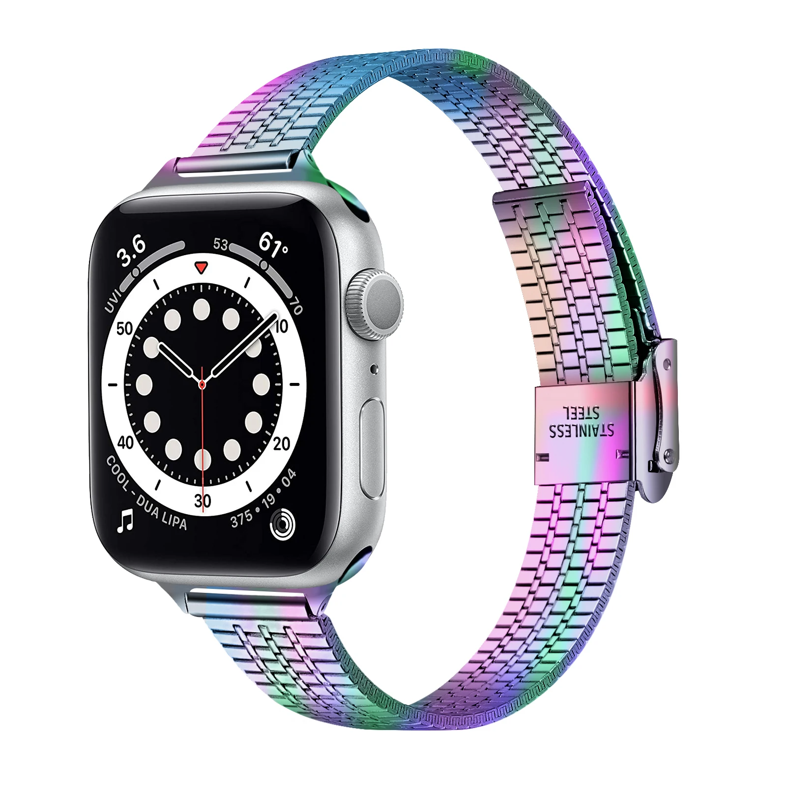 

45mm 41mm Stainless Steel Watch band for Apple Watch 40mm 44mm 38mm 42mm Metal strap for iWatch Series 7 6 SE 5 4 3 2 1 Bracelet