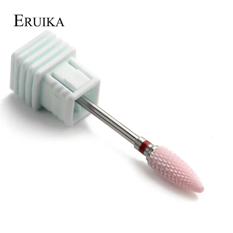 ERUIKA, 1 шт., 3/32 дюйма, лучший розовый керамический сверло для ногтей, электрическая вращающаяся пилочка для ногтей, инструменты для маникюра - Цвет: NO4
