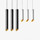 Цилиндрическая подвессветильник лампа для столовой, магазина, бара, украшение для прилавка, кухонная светодиодная длинная светильник ПА GU10, 7 Вт, 110 В, 220 В