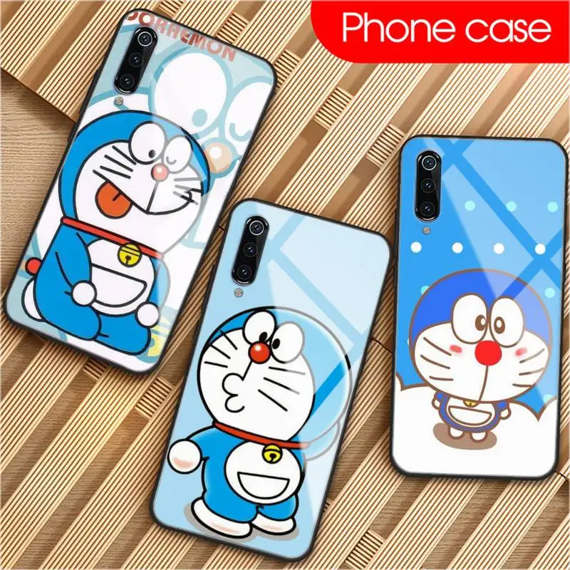 

Cartoon Doraemon Magic Cat Phone Case Glass Coque Fundas For Xiaomi Redmi Note 7 5 4 6 6A Mi 8SE 8 6 Lite Mix 2 2s Note 3 Cover