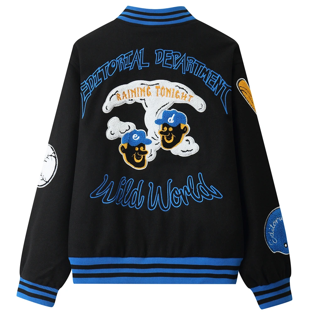 Хип хоп бейсбольные куртки для мужчин Уличная куртка карго зимние свободные