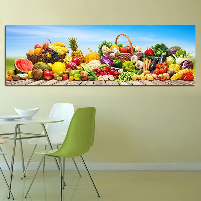 Кухня Wall Art овощей и плакат с изображением фруктов холст картины Плакаты печатает