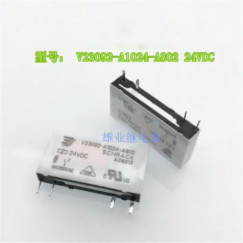 

24V relay V23092-A1024-A802 V23092A1024A802 V23092 A1024 A802 24VDC 6A 4PIN