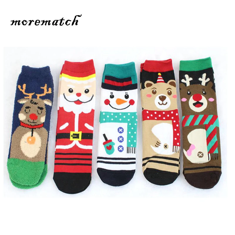 Одежда для мальчиков и девочек детские носки хлопчатобумажные с рождественскими