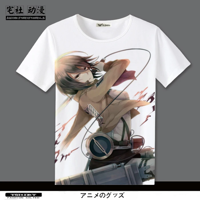 

Attacking Giant T-shirt Sanli Allen Short-Sleeved Free Wing Investigator Long T-shirt Anime Peripheral anime shirt