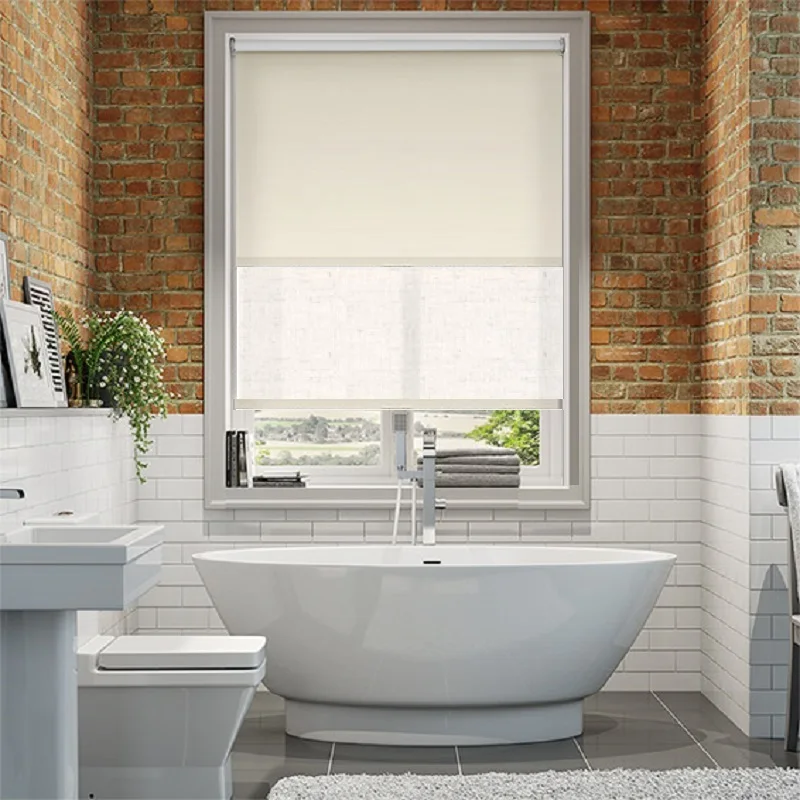 Роликовые шторы Daynight с блокировкой двойные оттенки рулоны оконные модель из льна