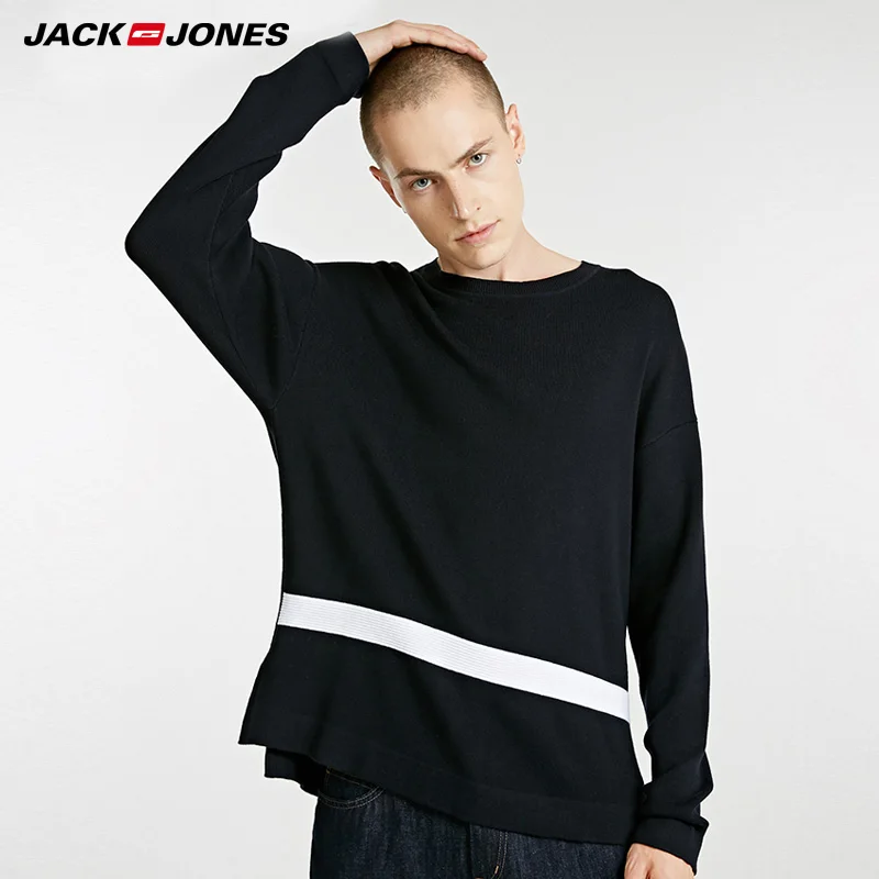 

JackJones Mens 100% Cotton Striped Round Neckline Sweater |218324508
