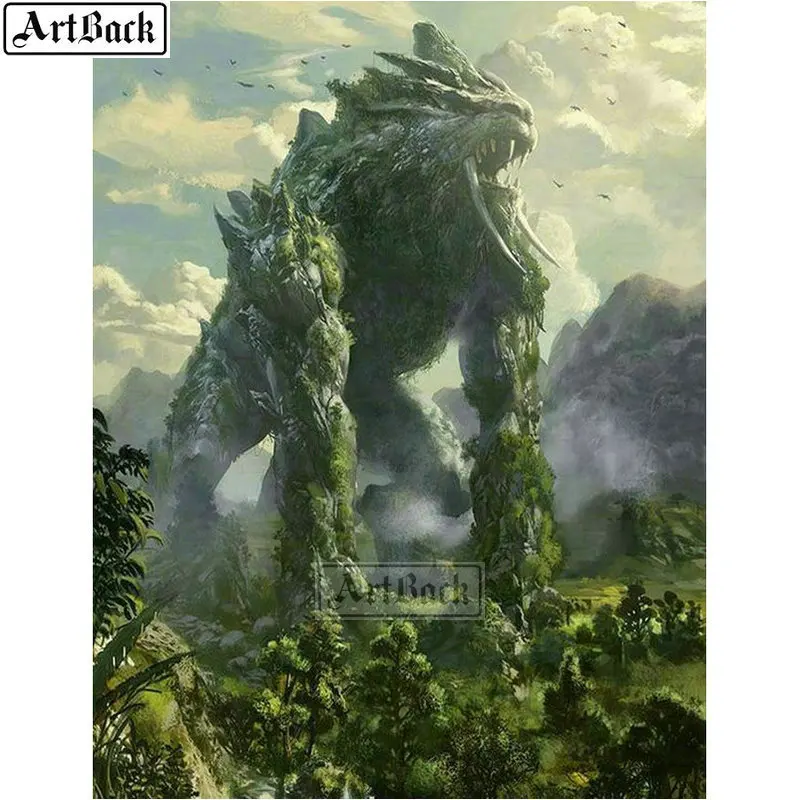 ArtBack 5d алмазная живопись сильные Монстры пейзаж полный квадратный/Мозаика из