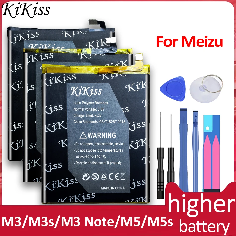 

KiKiss Battery BT61 BT15 BT68 BA611 BA612 For Meizu M3 Note M3Note L681H M681H / M3 M3S / M3S Mini /M5 Meilan 5/M5S 5S Bateria