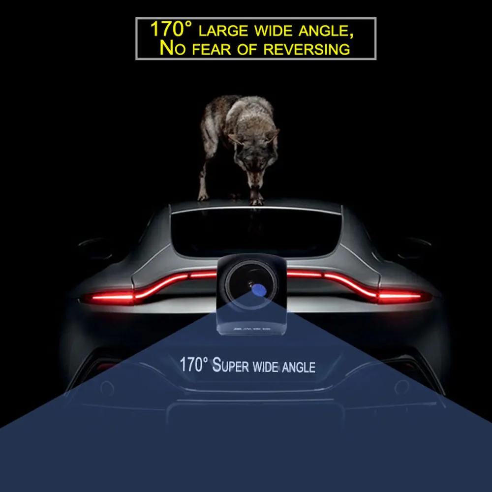 R Way Автомобильная камера заднего вида Универсальная вставная HD CCD ночного