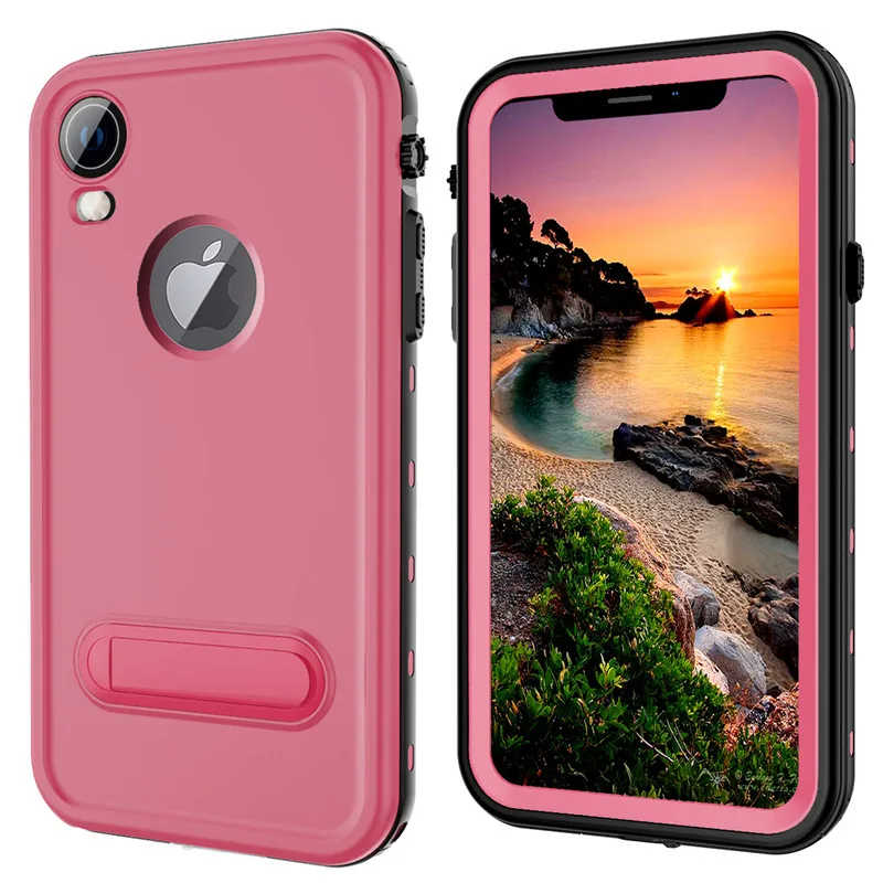 Розовый SHELLBOX водонепроницаемый чехол для телефона для iPhone XR XS MAX чехол ТПУ с ПК подводный чехол для iPhone XR XS Max водонепроницаемый чехол - Цвет: Розовый