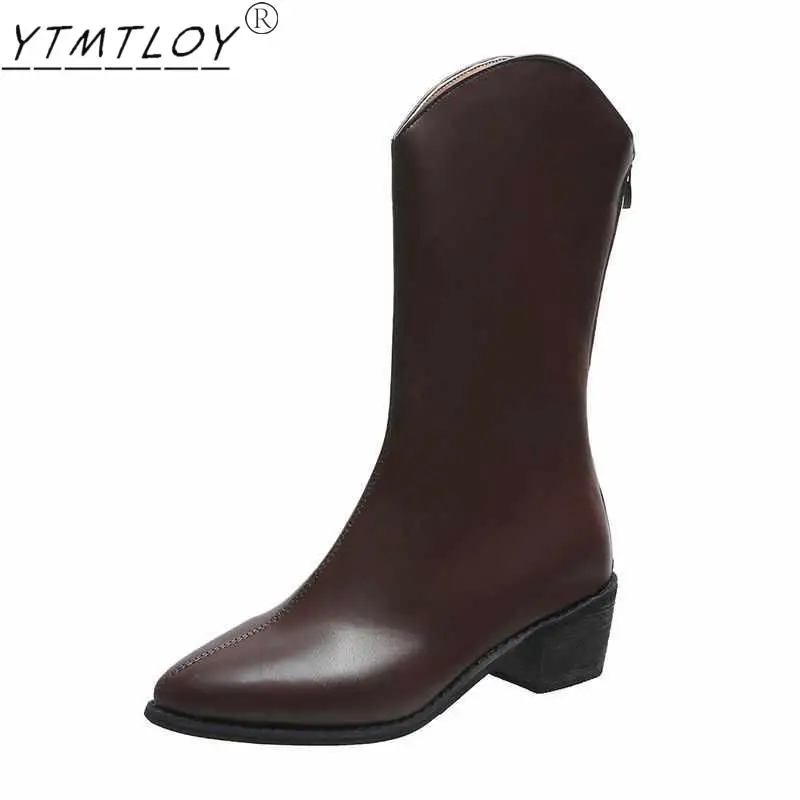 

Модные сапоги до колена, женские рыцарские сапоги с острым носком на высоком каблуке, черные, коричневые женские сапоги, 43 Сапоги для женщин