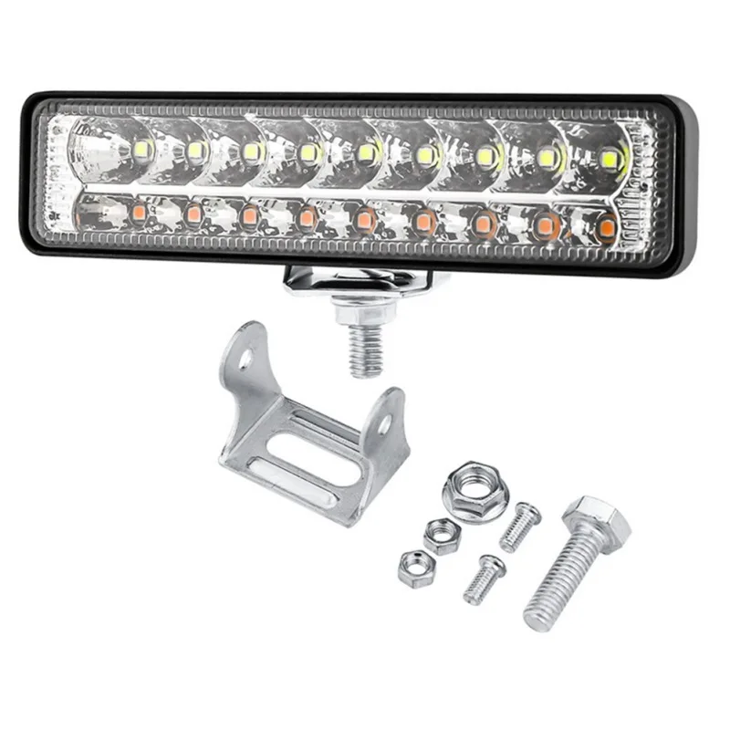 

Automobile One Line Font White Yellow Two Color 18LED Day Light Off Road Vehicle Auxiliary Light Automobile Work Lamp Accessorie