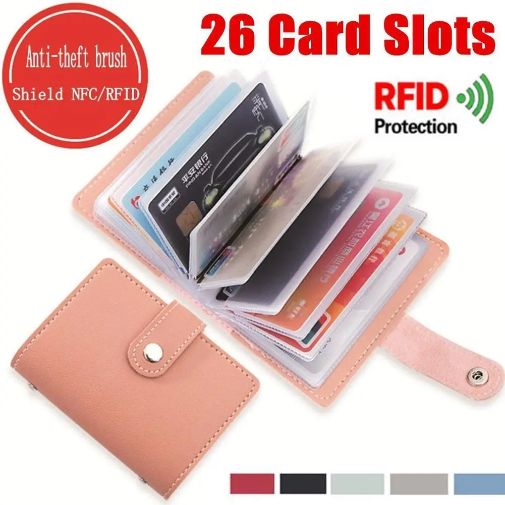 

26 Card Slots Bank Card Cover Anti-theft Anti-degaussing Creative Multi-card Card Bag NFC Shielding Card Holder