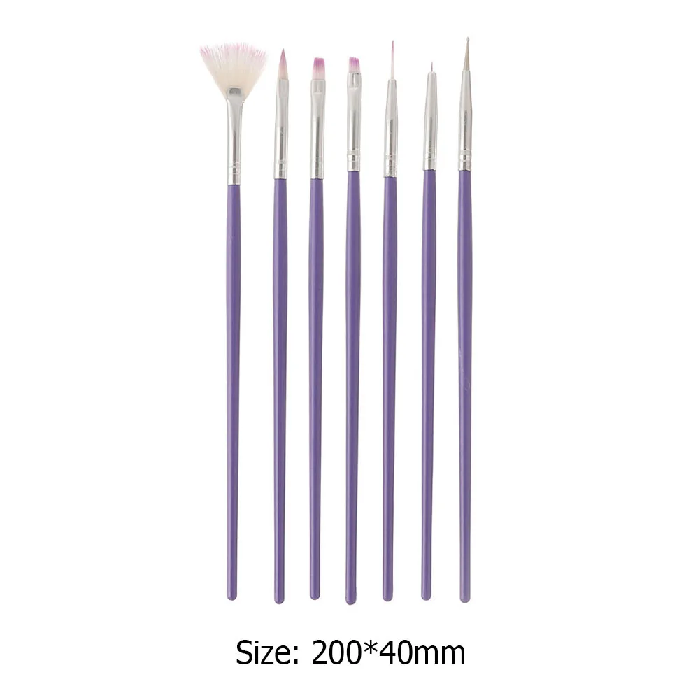 

7PCS/Set Nail Art Brush Pen Dotting Liner Painting Fan 3D Tips DIY Design Polish Gel UV Decoration Manicure Tools Beauty