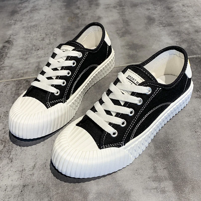 Новинка Женская парусиновая обувь Модные Сезон весна осень простой дизайн