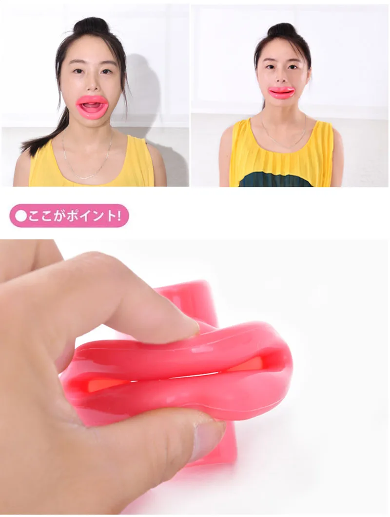 Massage Face-lift Tool Make Up Silicone Rubber Maquiagem Face Care Slimmer Mouth Muscle Tightener Anti-aging Anti-wrinkle Beauty | Красота и