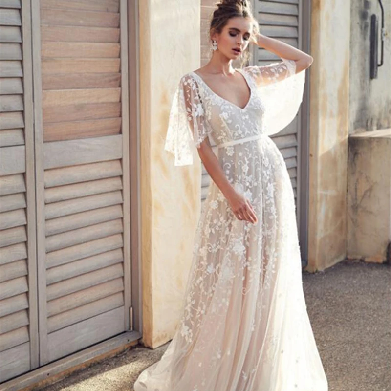 Женское платье с V образным вырезом без рукавов открытой спиной и цветочным