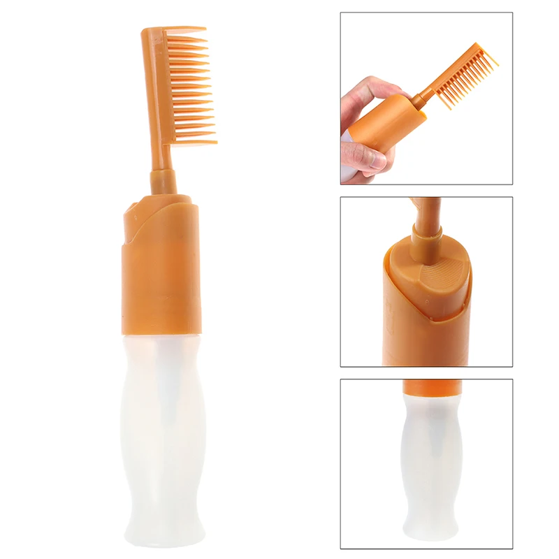

Professional Hair Colouring Comb Empty Hair Dye Bottle With Applicator Brush Dispensing Salon Hair Coloring Styling Tools 110ml