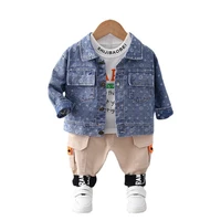 new autumn baby boys clothes spring children girls fashion jacket t shirt pants 3pcsset toddler clothing kids casual sportswear