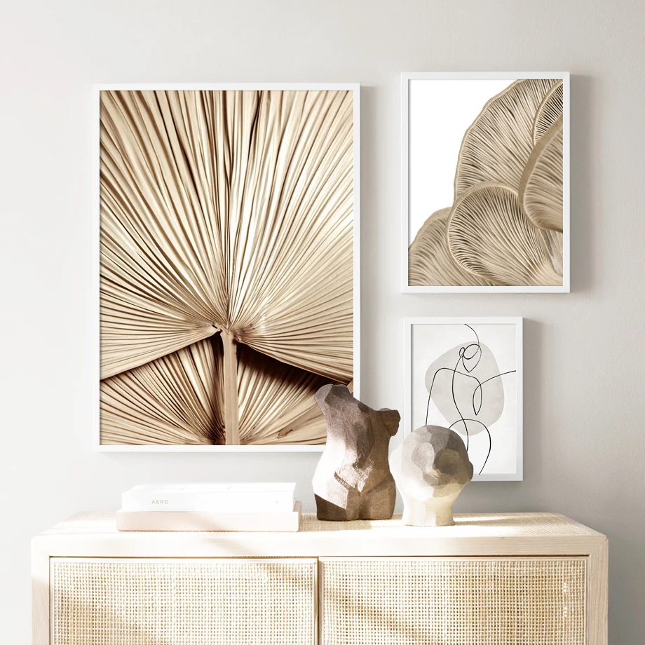 Скандинавская винтажная Картина на холсте с изображением листа банана поцелуя