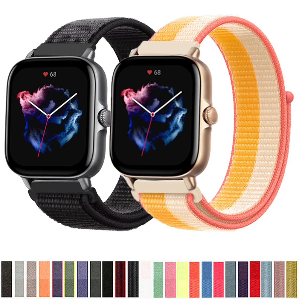 

Ремешок нейлоновый для Amazfit GTS/2/2e/GTS2 Mini/GTR 3 Pro 42 мм/47 мм/GTR2/2e/stratos 2/3