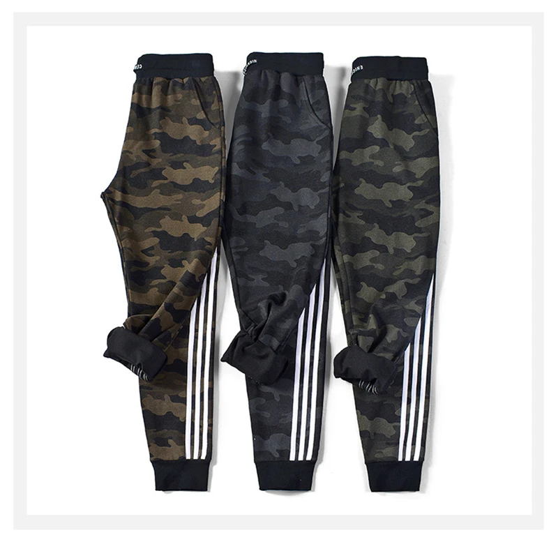 

Camouflage SweatPants 2021 Elastic High Waist Jogger Trousers Sport Casual Woman Pants Side Striped Femme Pantalon Korean Style