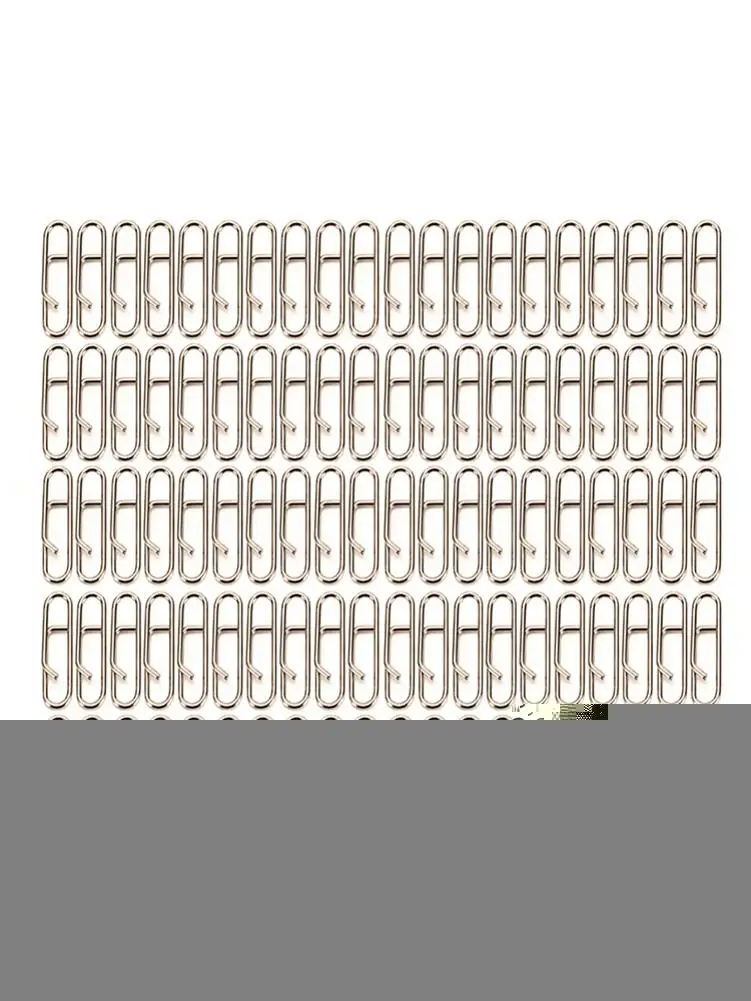 

100PCS Oval Snap Swivel Multipurpose Fishing Oval Split Rings Stainless Steel Oval Split Rings For Fishing Lure