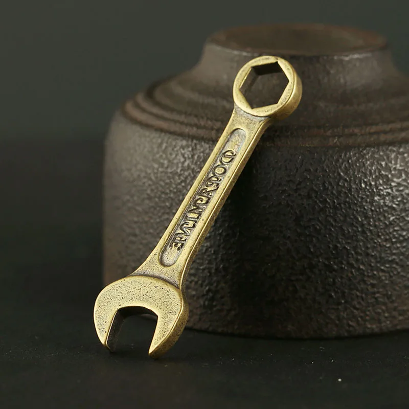 Мини двойная комбинация из чистой меди шестигранный ключ брелок подвеска