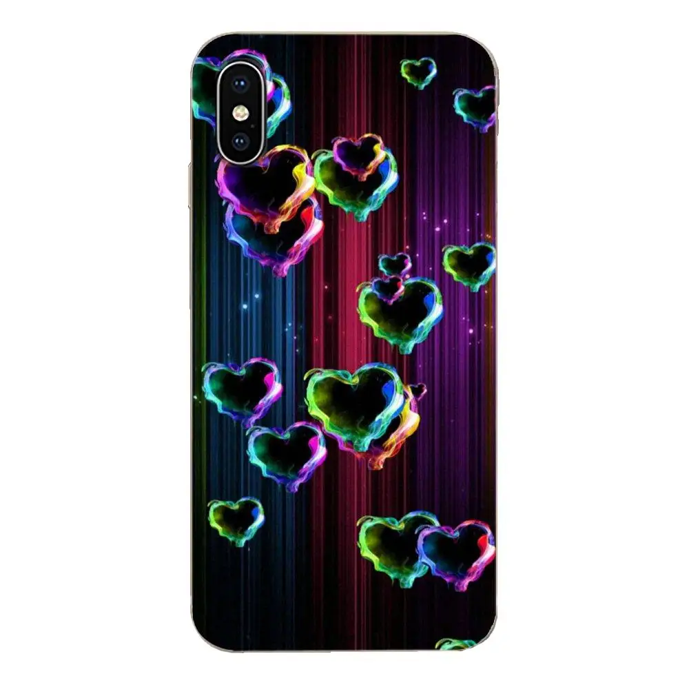 Ультратонкий Мягкий чехол из ТПУ с принтом сердца для Apple iPhone 4 4S 5 5C 5S SE 6 6S 7 8 11 Plus Pro