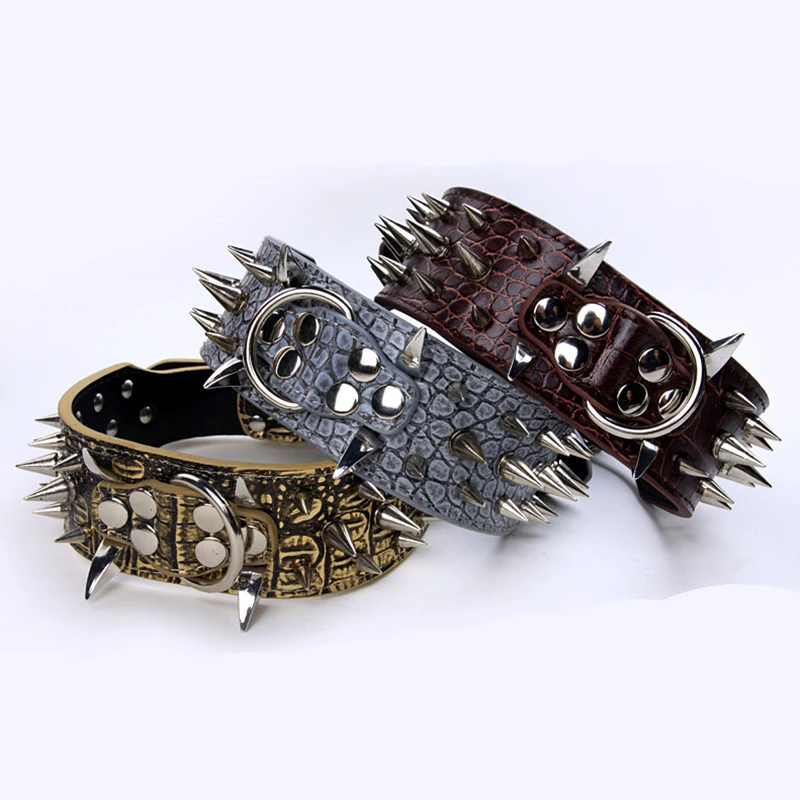 

Spike Nail Pet Collar Dog Rivet Anti-bite Collars Medium Large Dog Golden Retriever Border Animal Husbandry Collar Dogs Supplies