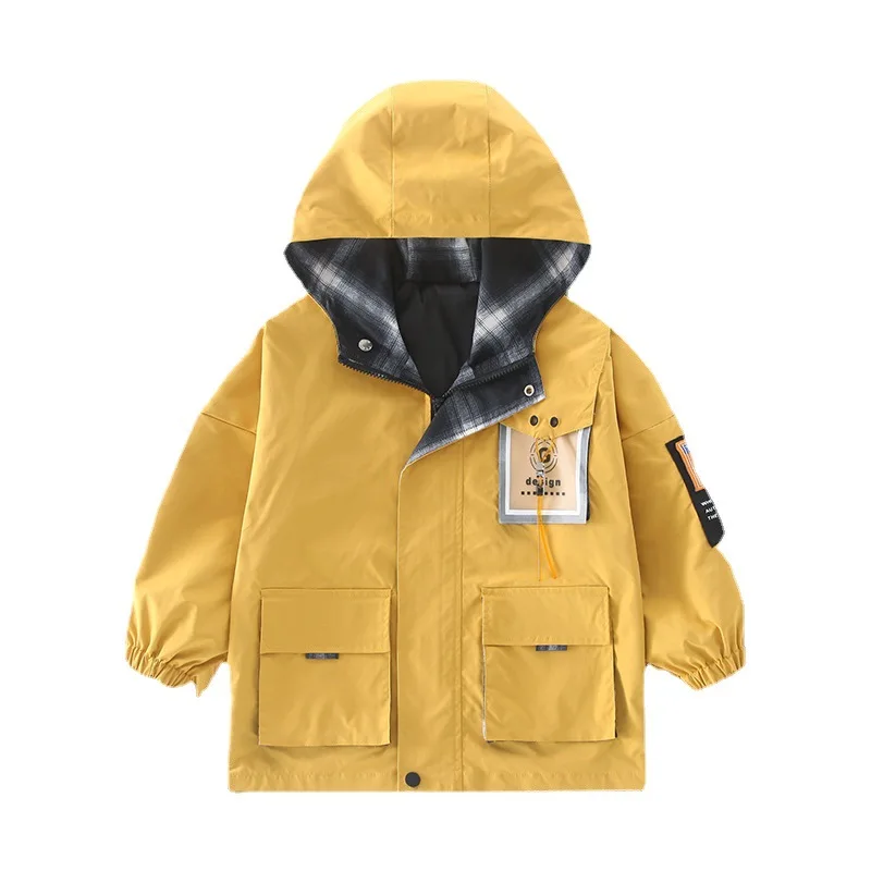 

2021 New Spring Autumn Boy Coat Jackets Overcoat Top Kids Teenage Gift Children Clothes Gift Formal School High Quality