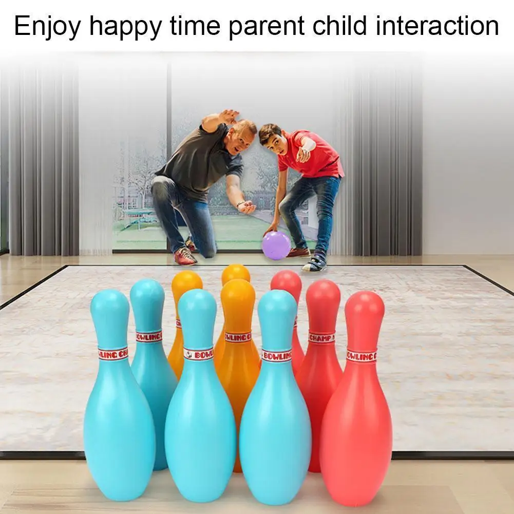 

Bowling Set For Kids Children's Indoor Outdoor Fun Games Educational Gifts Toys Kindergarten Sports For Toddlers R5Z8
