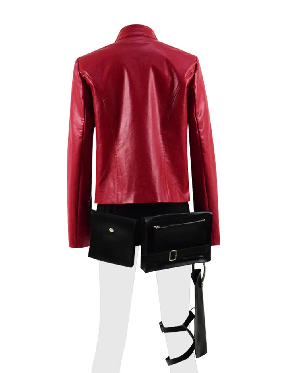 Костюм для косплея Клэр Редфилд Cossky женский красный костюм из PU-куртки и ремня