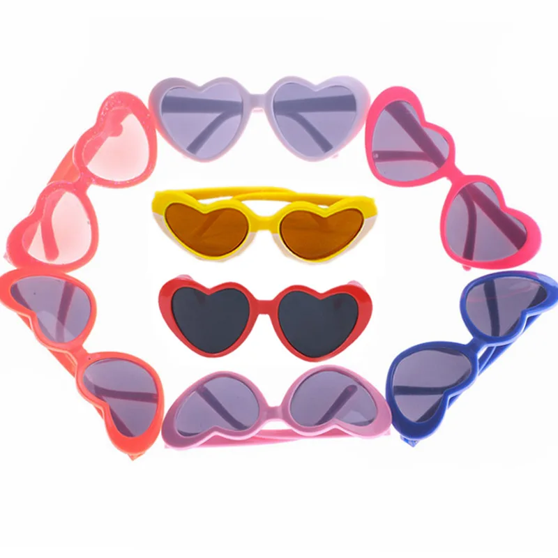 

Heart-shaped Sunglasses Glasses Cartoon Accessories Fit 18 Inch American Of Girl`s &43Cm Baby New Born Doll Zaps Christmas