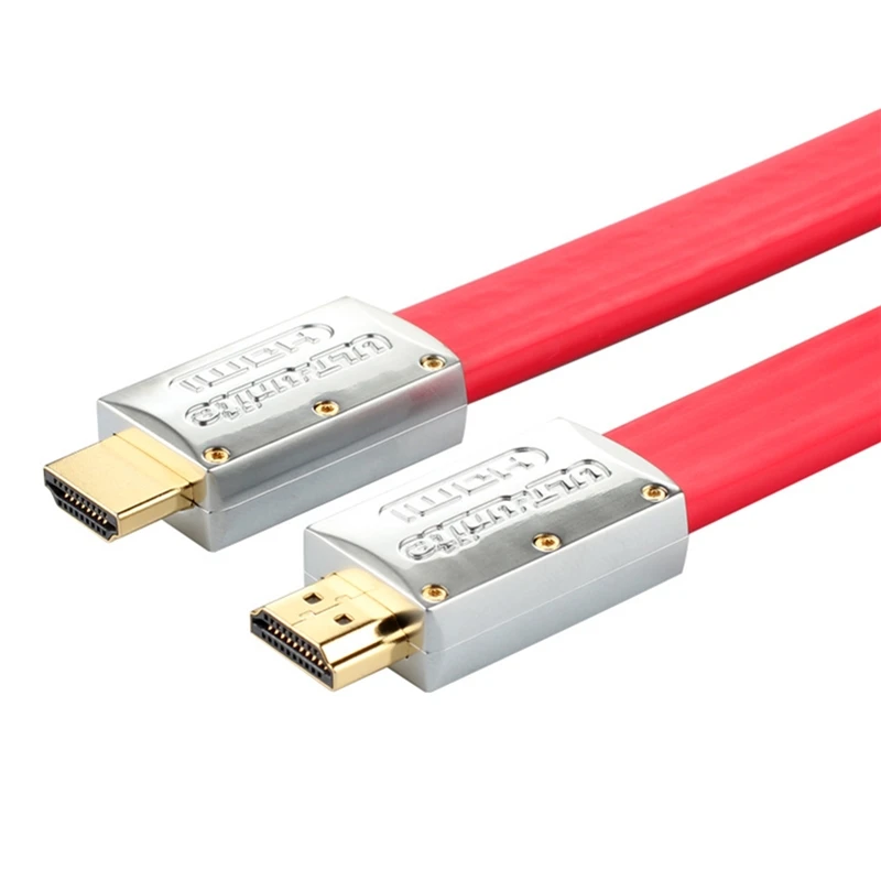 

Red color HDMI-Compatible 2.0 4K @60Hz flat cable 1m 1.5m 2m for HDTV PC STB monitor projector